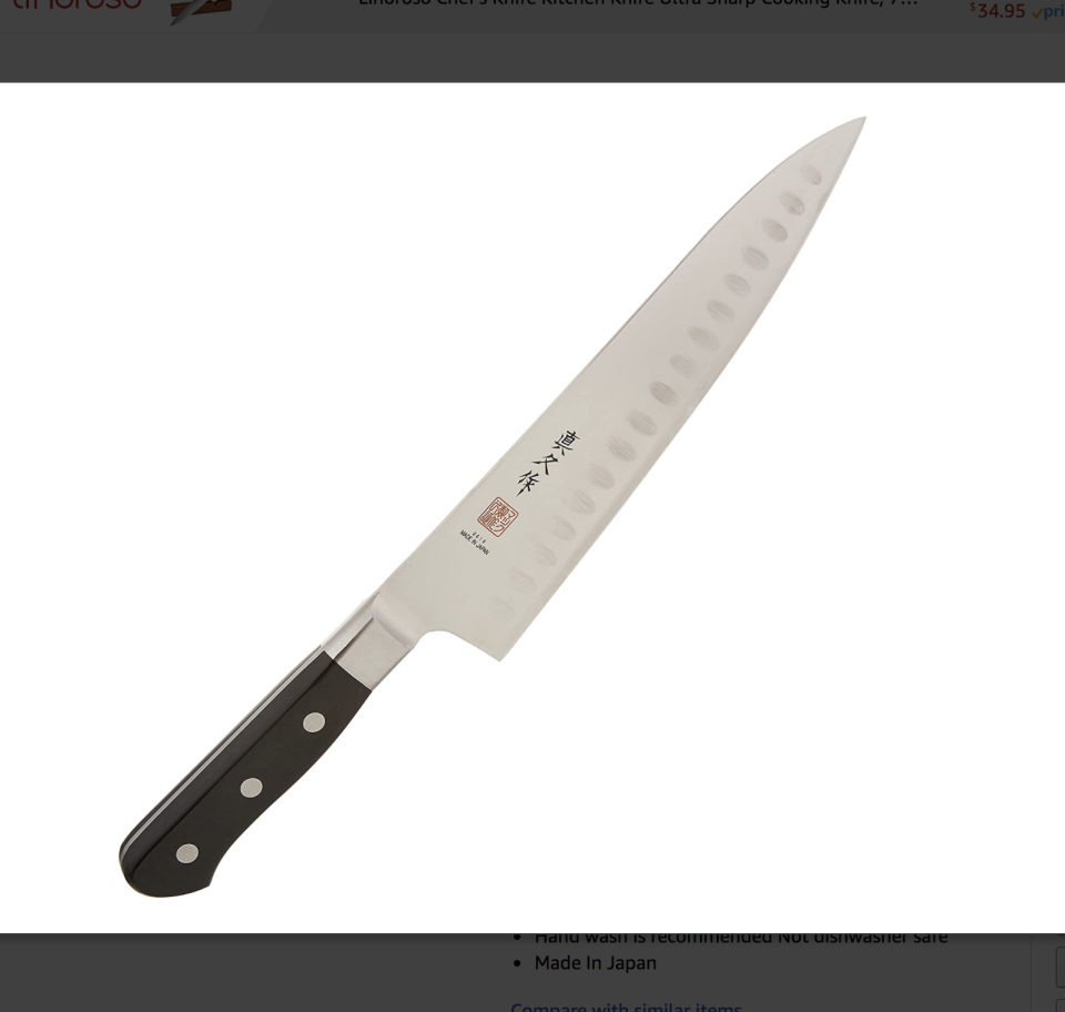 12) Professional 8-Inch Hollow Edge Chef's Knife