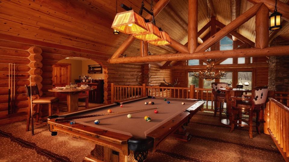 Game area with pool table. - Credit: Reid Creek Lodge