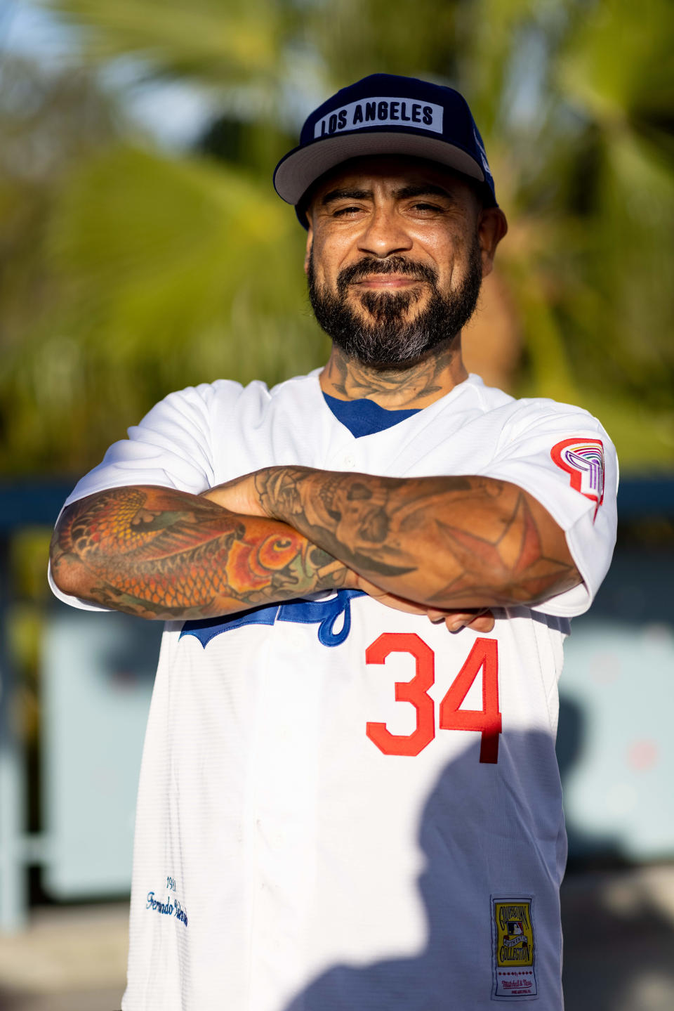 Fernando Machuca, un latino, durante un juego de la Serie de Campeonato de la Liga Nacional en el Dodger Stadium en Los Ángeles el miércoles 20 de octubre de 2021 (Michael Owens / The New York Times).