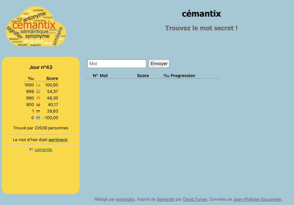 Cémantix pour les littéraires