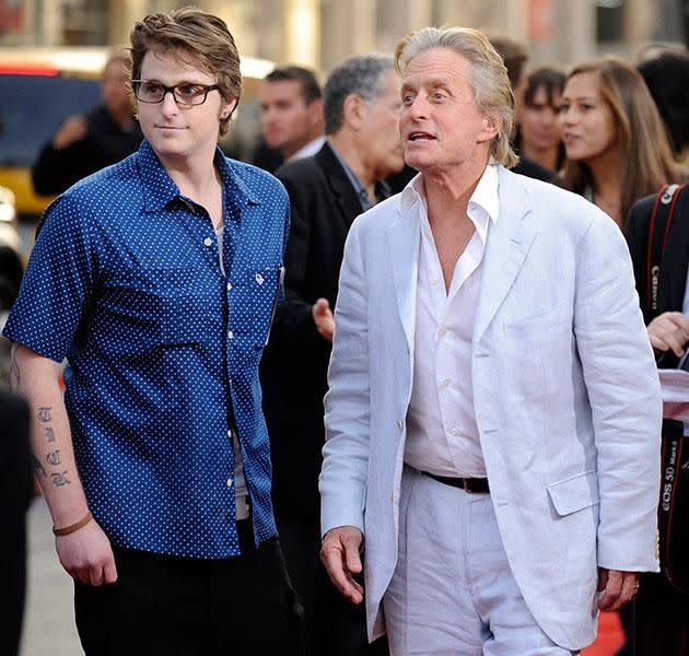 Cameron Douglas and Michael Douglas. Source: AAP