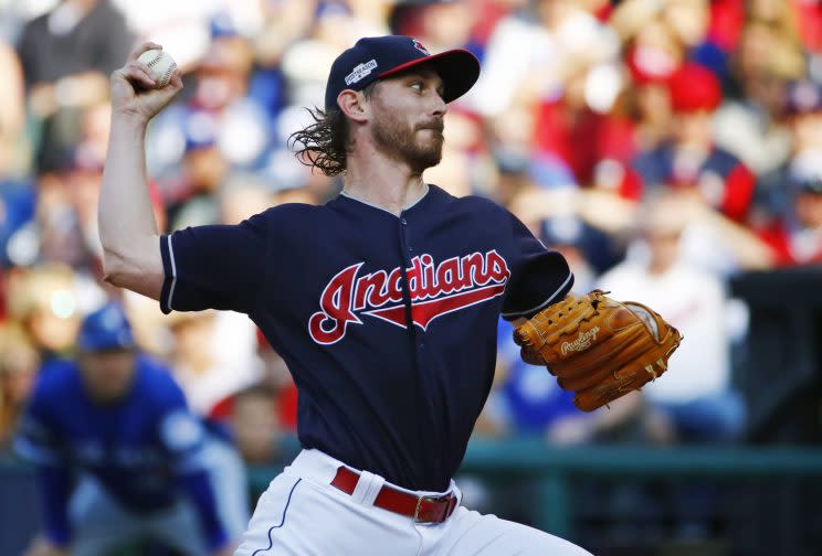 Josh Tomlin turned in a strong performance in Game 2 of the ALCS (AP Photo/Gene J. Puskar)