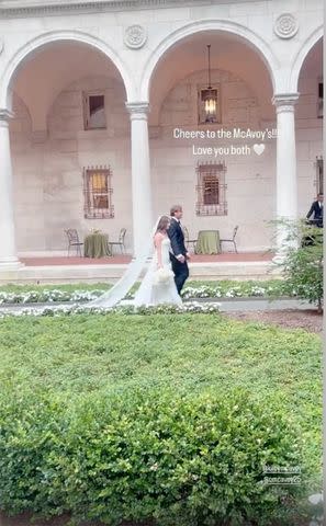 <p>cmcavoy25/Instagram</p> Charlie McAvoy and Kiley Sullivan's wedding day