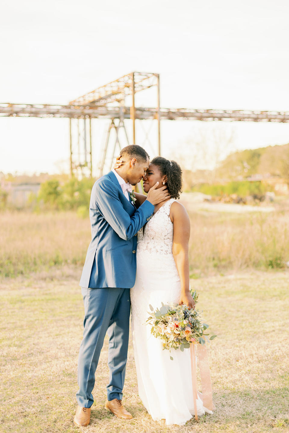 These Childhood Sweethearts Tied the Knot in a Colorful, Industrial-Style Wedding in South Carolina