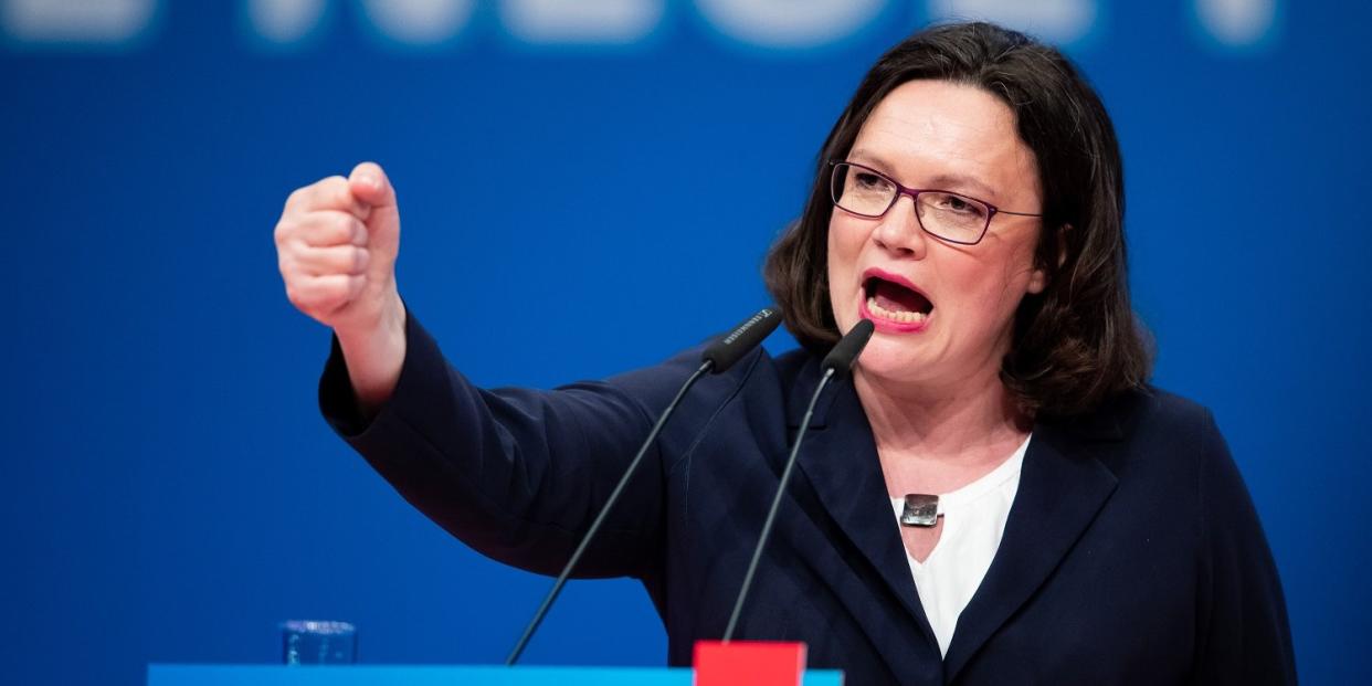 Andrea Nahles ist neue SPD-Vorsitzende.