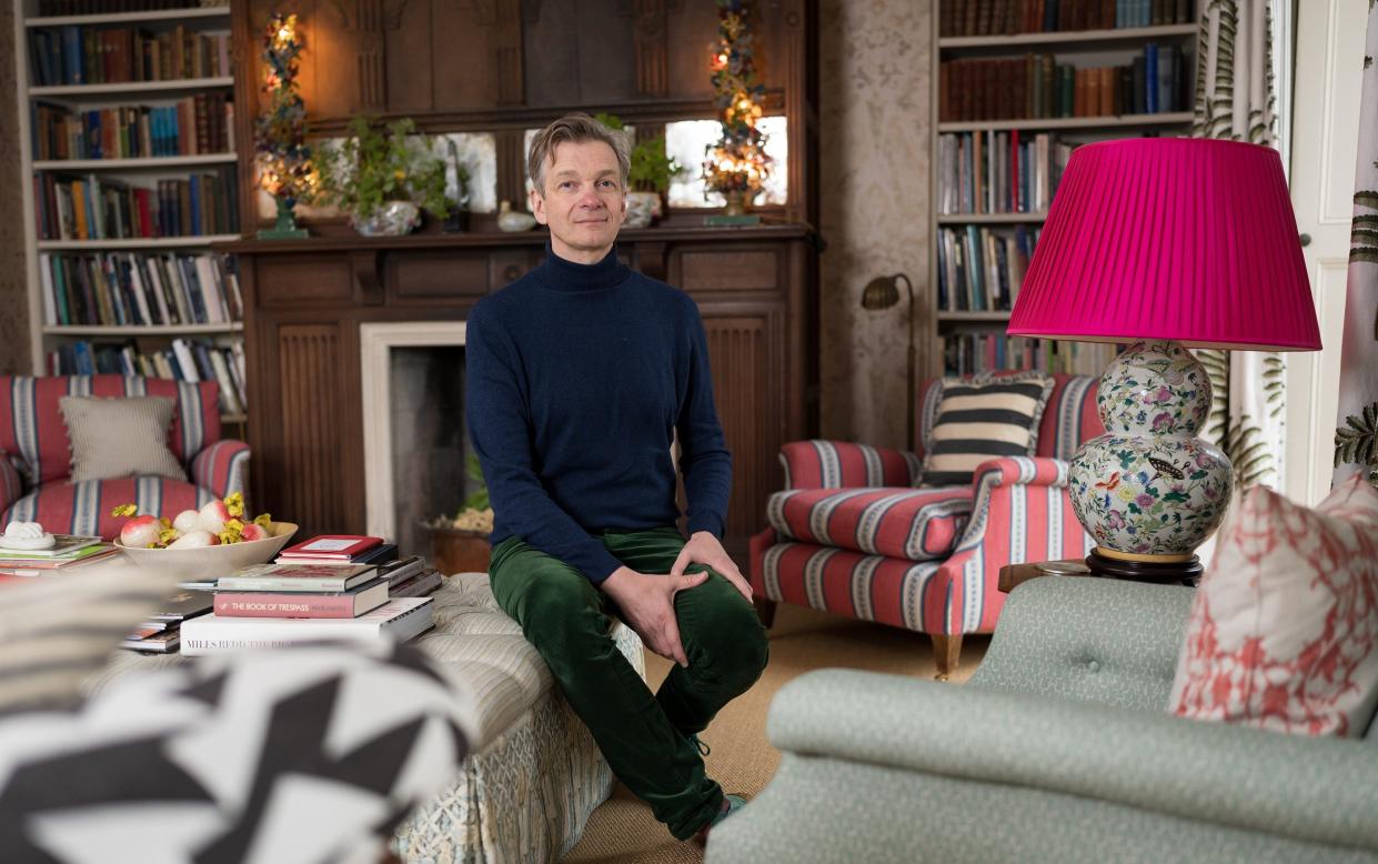 Fabric and wallpaper designer Richard Smith at his home in Sussex