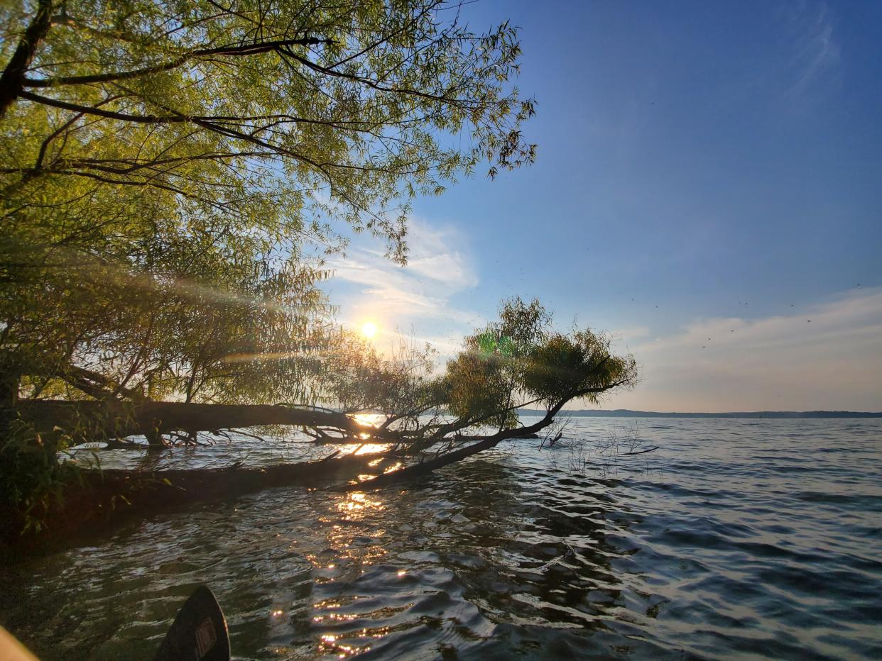 A Tennessee man died Sunday in a boating accident while fishing on Kentucky Lake.