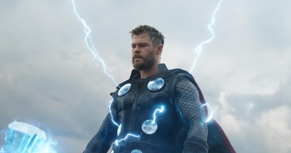 Still from 'Avengers: Endgame' featuring Thor (Chris Hemsworth).<span class="copyright">Film Frame—Marvel Studios 2019</span>