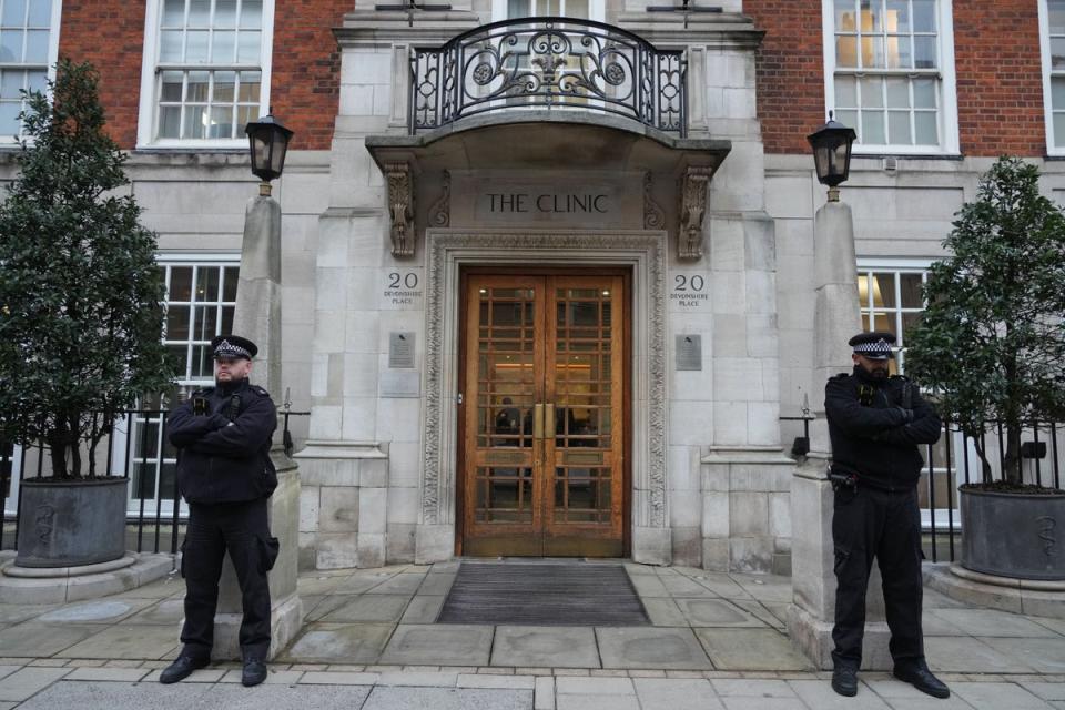 The London Clinic where the Princess of Wales had abdominal surgery (Jeff Moore/PA) (PA Wire)