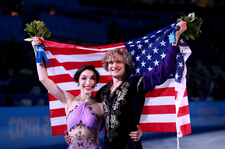 <p>Three Olympic medals: One gold, one silver, and one bronze. </p>