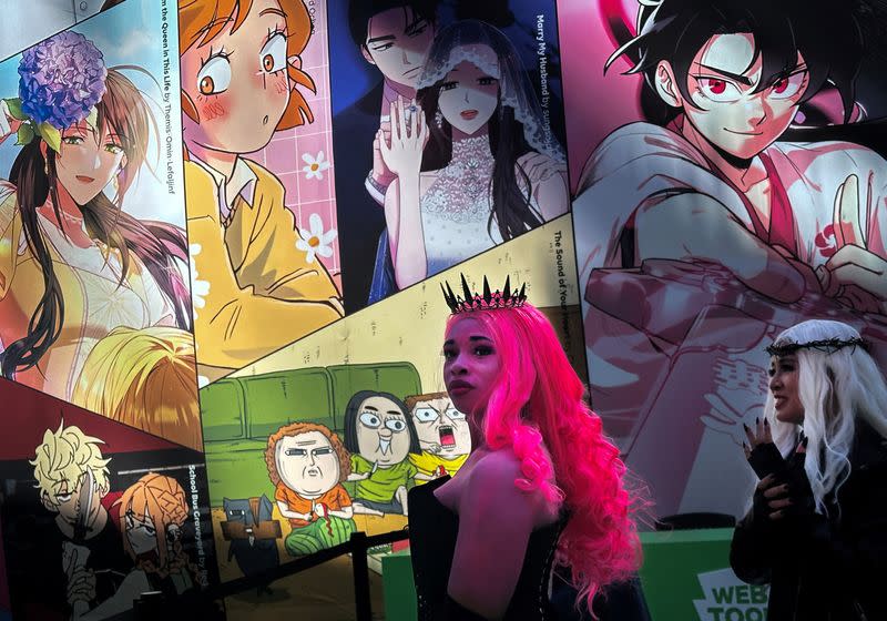 Online comics platform Webtoon Entertainment holds IPO at Nasdaq MarketSite in New York