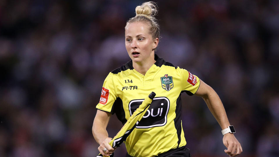 Sleeman will become the first female to referee an NRL fixture. Pic: Getty