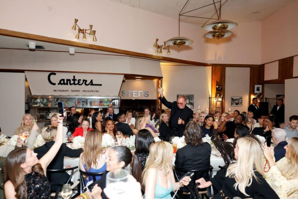 michael kors celebrates new rodeo drive store with dinner at canters by spago