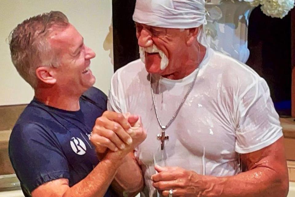 <p>Hulk Hogan/Instagram</p> Hulk Hogan Gets Baptized 