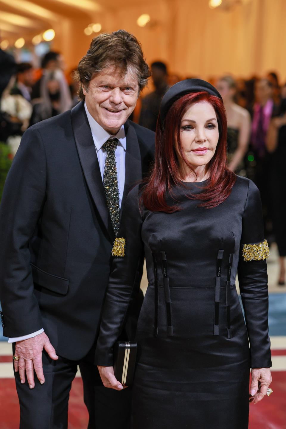 Jerry Schilling and Priscilla Presley at the Met Gala in 2022.