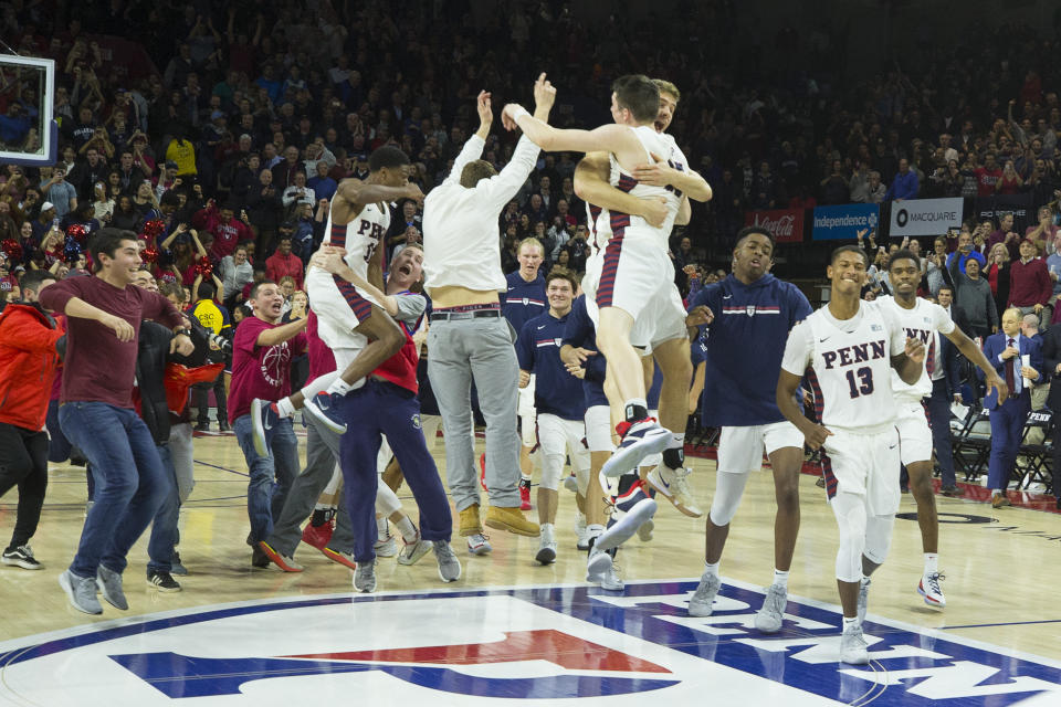 Penn stunned Villanova Tuesday at The Palestra for its first win in the rivalry since 2002. (Getty)