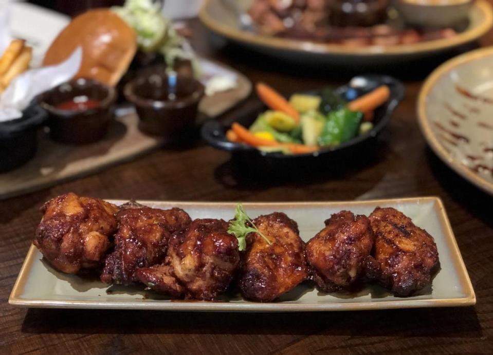 Q39 offers jumbo chicken wings with a chipotle barbecue sauce.