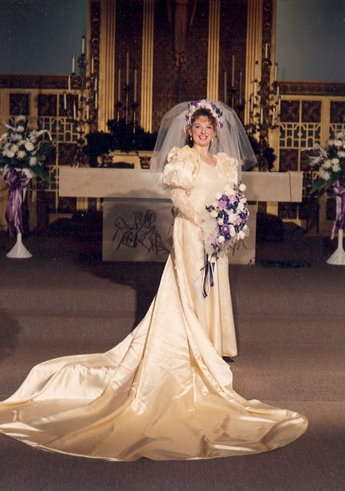 Annette Green's grandmother gave her the wedding dress years before she got engaged.