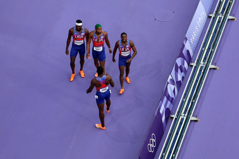 Kenneth Bednarek, Christian Coleman, Fred Kerley and Kyree King.