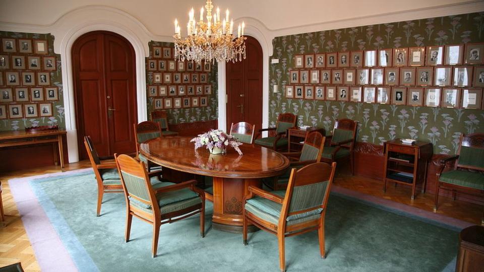 Salón del comité noruego del Nobel.