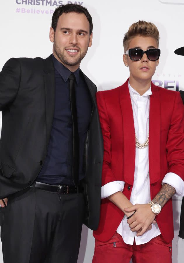 Scooter Braun and Justin Bieber in 2013