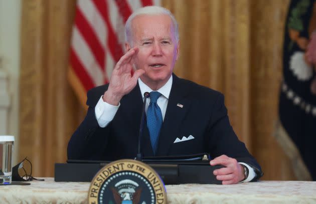 Joe Biden lors d'une table ronde à la Maison Blanche, le 24 janvier 2022. (Photo: Leah Millis via Reuters)