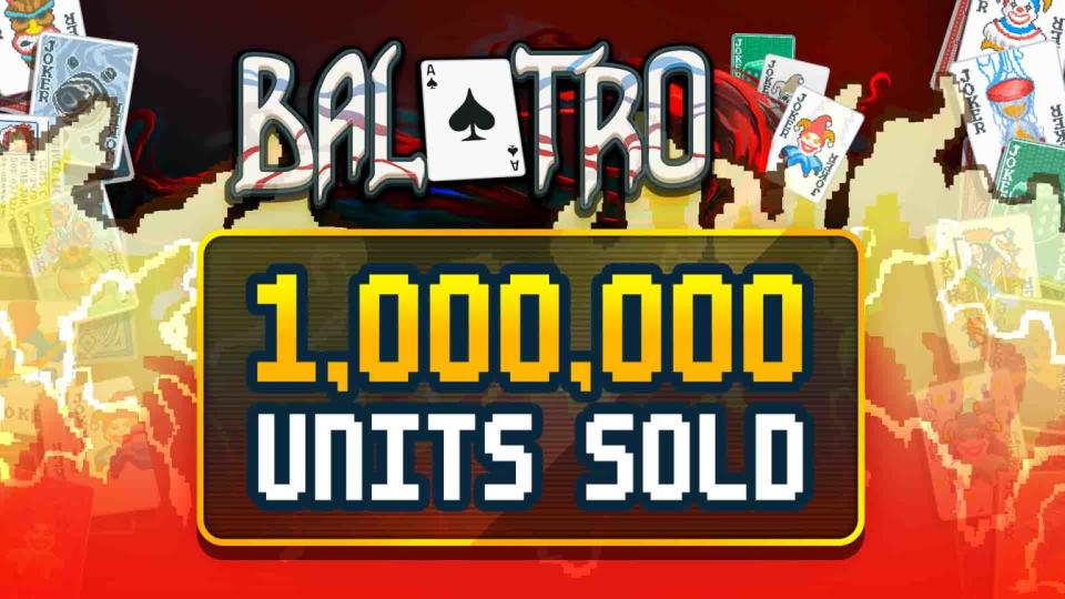 撲克牌Roguelite《Balatro》不到一個月銷售破百萬套，規則變化精神時光屋（圖源：Playstack）