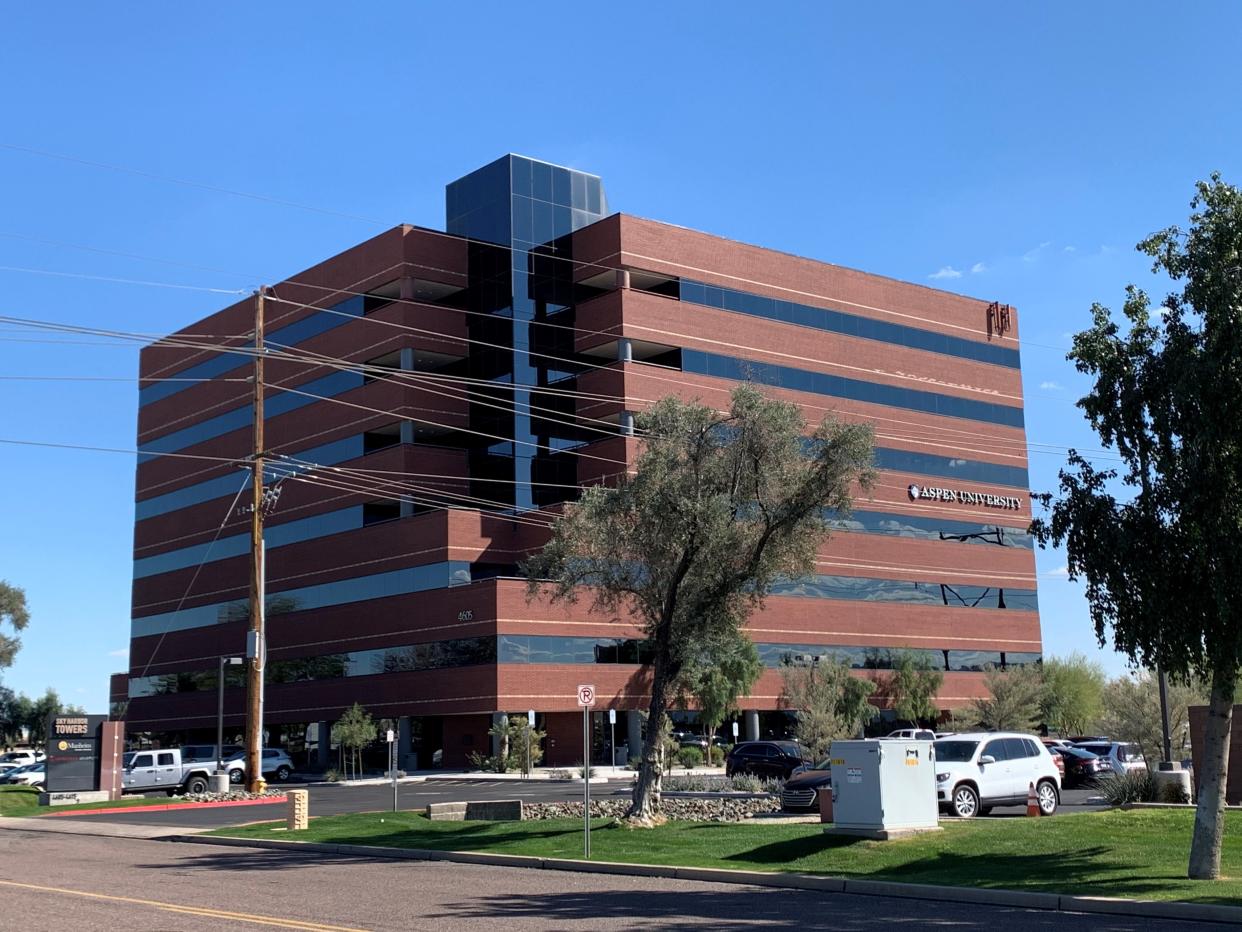 Aspen University nursing program’s Elwood Campus is near the Interstate 10 and State Route 143 interchange in Phoenix.