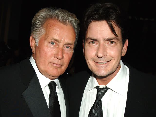 Jeff Kravitz/FilmMagic Martin Sheen and Charlie Sheen present at the 58th Primetime Emmy Awards.