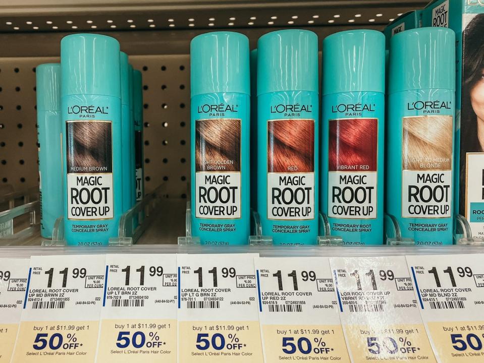 loreal magic root cover up on the shelves at the drugstore