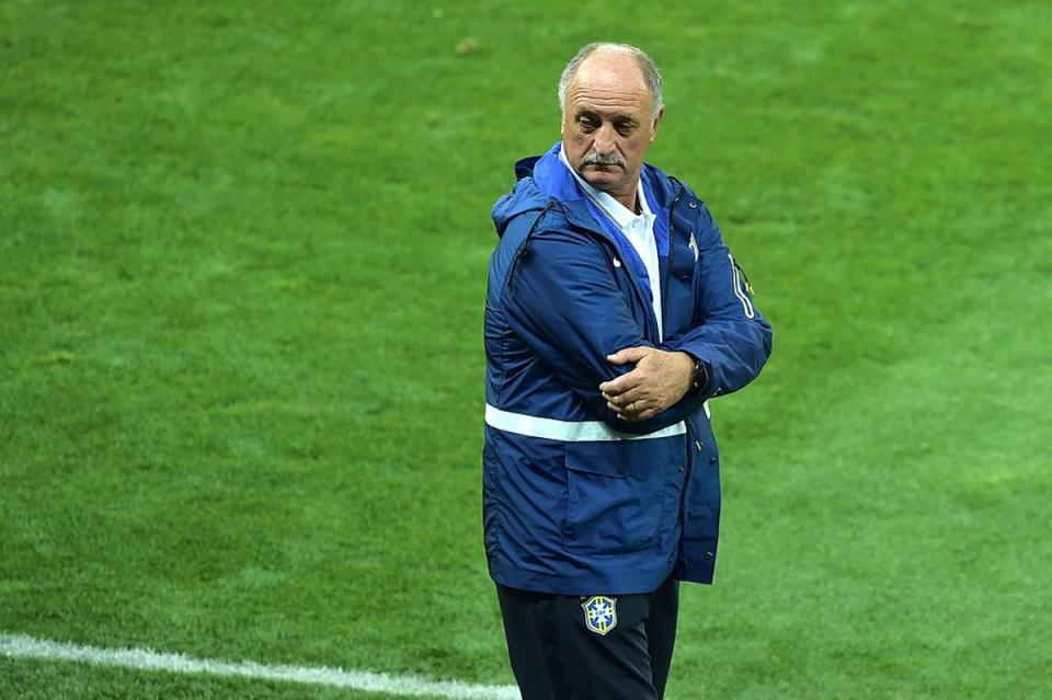 Scolari could only watch on as Brazil collapsed in Belo Horizonte (AFP via Getty Images)