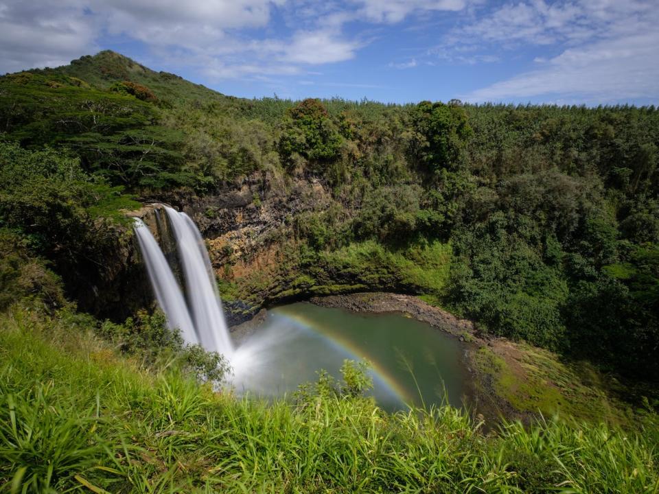 Wailua Falls in Kaua‘i, Hawaii.