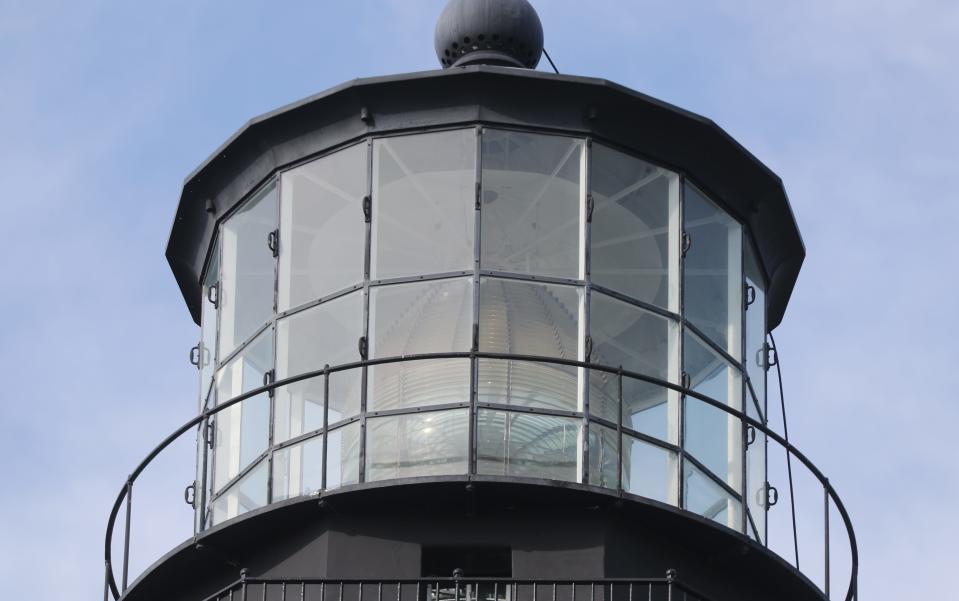 The windows protecting the Fresnel lens at the top of the Tybee Island Lighthouse are in need of glazing along with other much needed repairs and restoration.