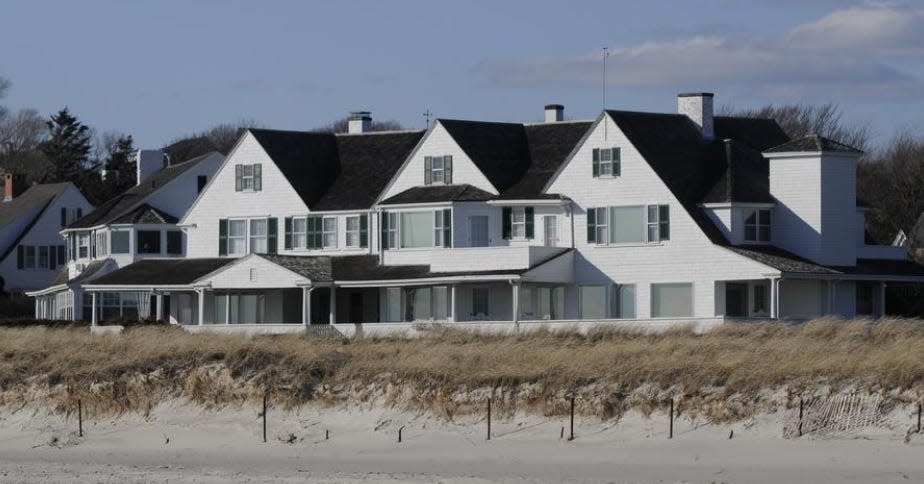 The sprawling white clapboard home in Hyannisport on Nantucket Sound was bought in 1928 by Joseph P. and Rose Kennedy and eventually became the home of their youngest son, Edward M. Kennedy, and his immediate family. The Kennedy Compound that includes the main home and several surrounding properties owned by other family members was considered the summer White House during the presidency of John F. Kennedy. The house property was later donated by Sen. Edward Kennedy’s widow, Victoria Kennedy, to the Edward M. Kennedy Institute for the United States Senate.