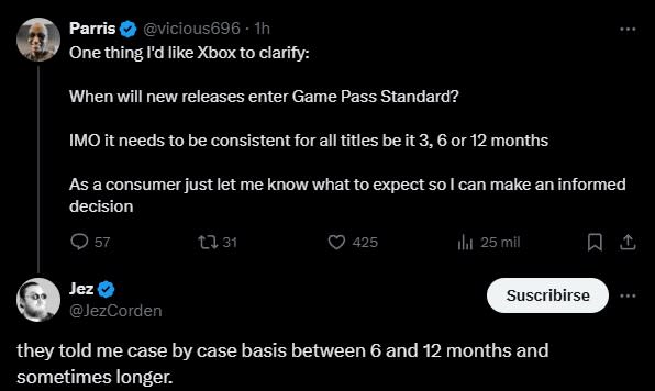 6, 12 o más tiempo podrían tomar los exclusivos para llegar a Xbox Game Pass Standard