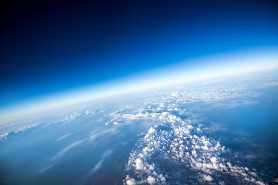 An aerial view of Earth. Scientists have found a large hole in the ozone layer above the Arctic (istock by Getty Images/cookelma)