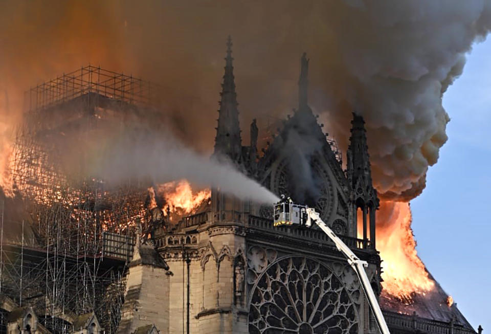 Notre Dame was hit by a huge blaze. Photo: USA TODAY Network/SIPA USA/PA Images