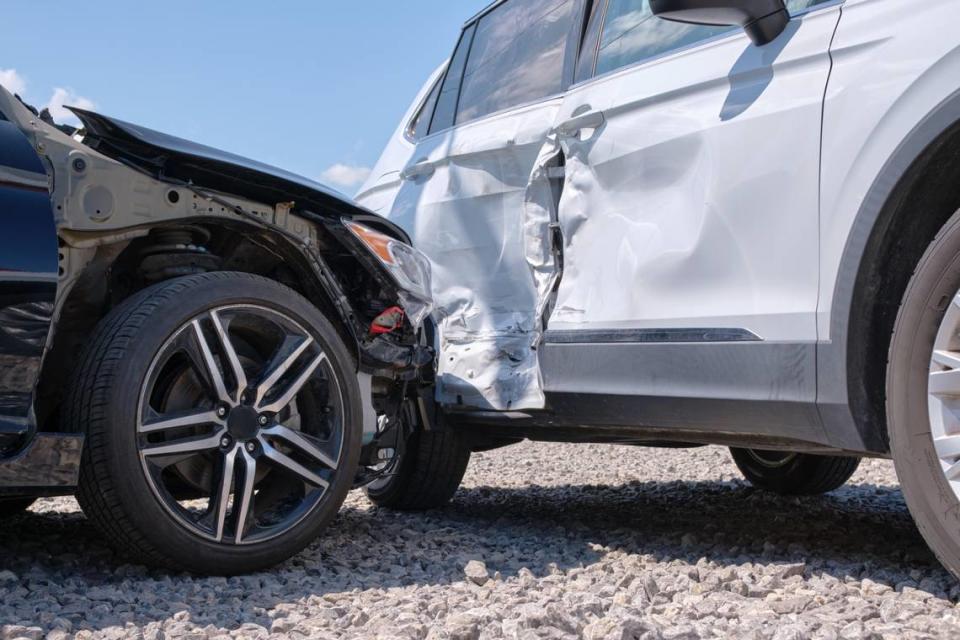 Car crash. Stock image of a car crash. A good Samaritan chased down a DUI suspect and pinned him to the ground as he attempted to flee a car crash scene in a video that has since gone viral.