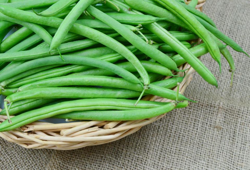 Auch grüne Bohnen können Sie nun direkt aus der Region genießen. Als Beilage zu Fleisch und Kartoffeln schmecken sie gedünstet besonders gut. Doch probieren Sie im Sommer mal die schmackhafte Variante als Bohnensalat mit Zwiebeln und Essig. Schmeckt wunderbar würzig und aromatisch. Bei der Zubereitung unbedingt darauf achten, dass der Salat über Nacht durchzieht, dann wird der Geschmack noch viel besser. (Bild: iStock / PosiNote)