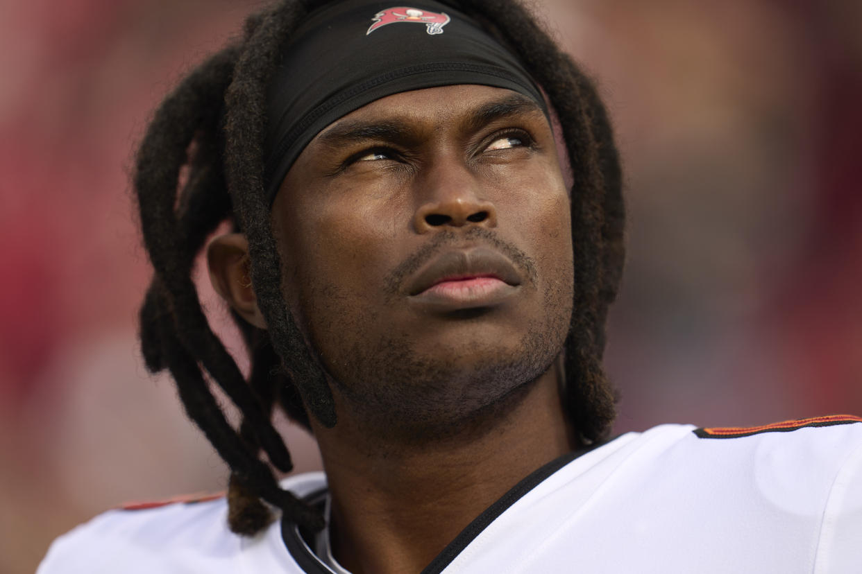 Julio Jones last played for the Tampa Bay Buccaneers. (Cooper Neill/Getty Images)