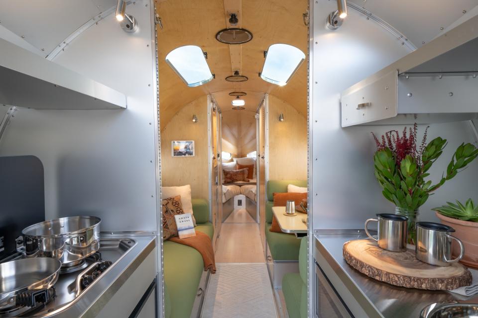 A look inside of the Bowlus Road Chief-2.