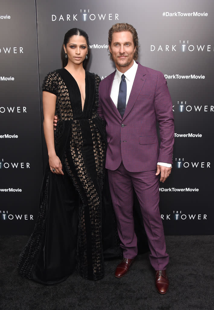 Camila Alves and Matthew McConaughey at ‘The Dark Tower’ premiere