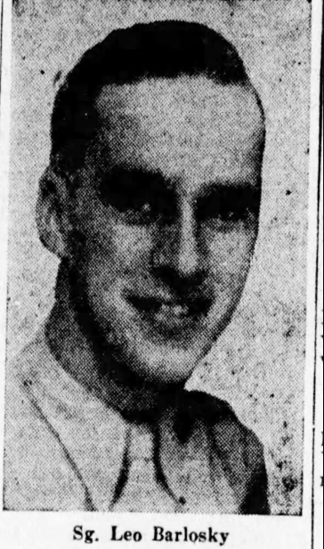 This portrait of U.S. Army Cpl. Leo J. Barlosky was published in Aug. 13, 1945, by The Hazelton (Pennsylvania) Plain Speaker newspaper.