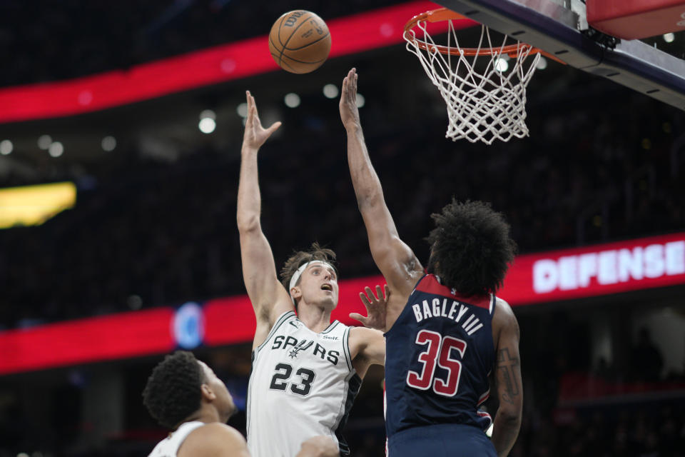 Zach Collins #23 of the San Antonio Spurs. (Photo by Jess Rapfogel/Getty Images)