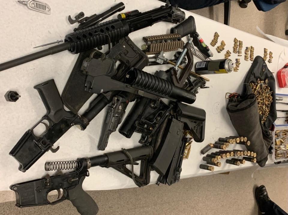 Firearms seized by Ventura police in August 2020.