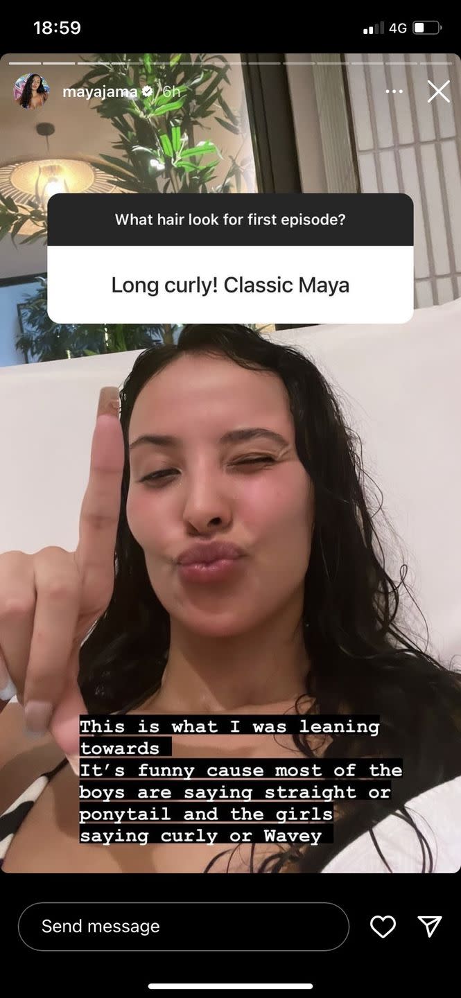 maya jama love island hair
