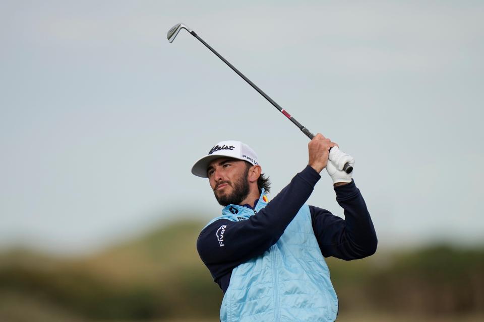 Max Homa of the US plays off the 11th tee (AP)