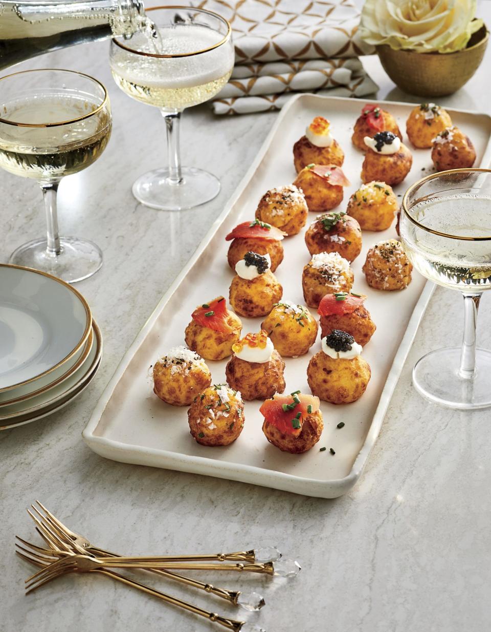 Potato Puffs with Toppings