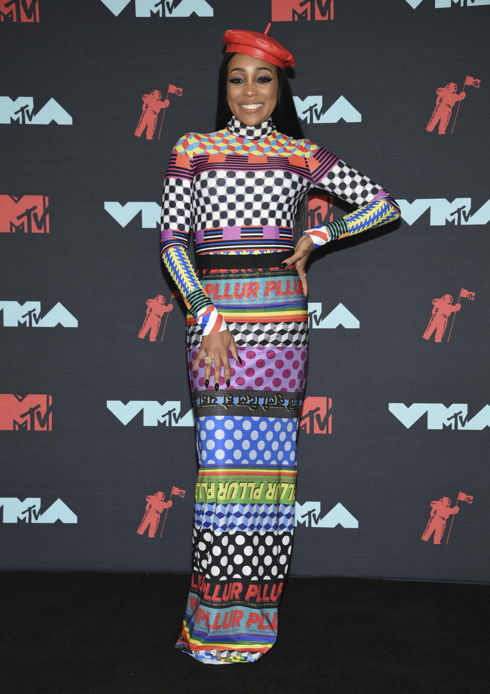 Monica poses in the press room at the MTV Video Music Awards at the Prudential Center on Monday, Aug. 26, 2019, in Newark, N.J. (Photo by Evan Agostini/Invision/AP)