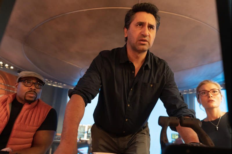 From left to right, Page Kennedy, Cliff Curtis and Skyler Samuels star in "Meg 2: The Trench." Photo courtesy of Warner Bros. Entertainment